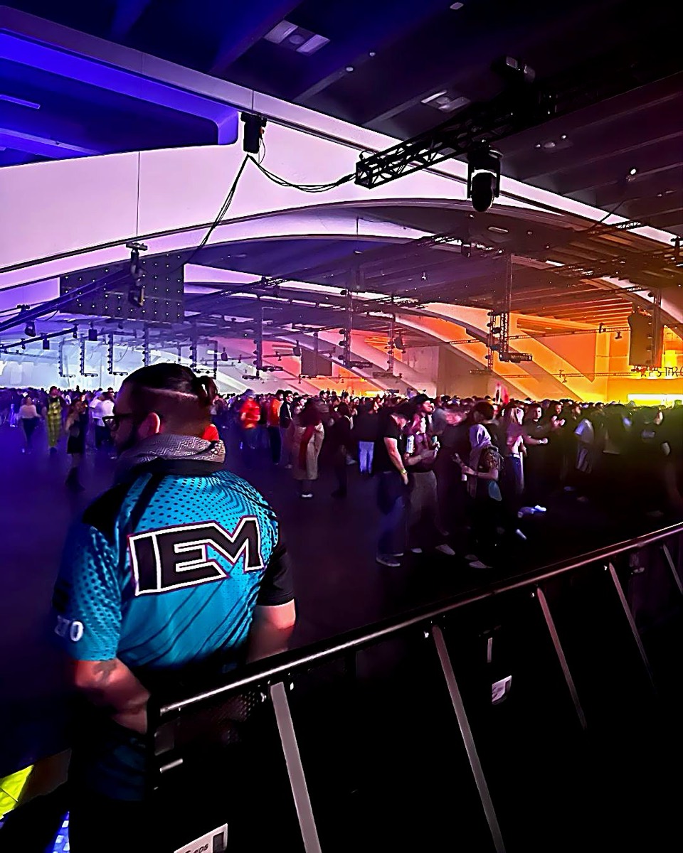 IEM staff at a live indoor event